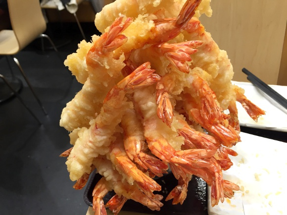 fried shrimp tower
